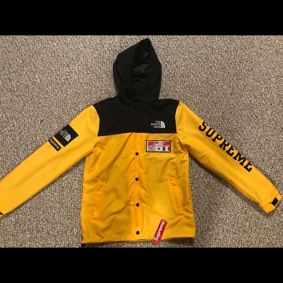 supreme tnf yellow jacket